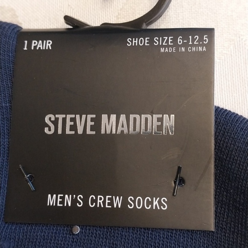 Steve Madden NWT Men's Socks 6 Pair Shoe Size 6-12.5 Assorted Styles Colors - Picture 2 of 9